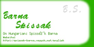 barna spissak business card